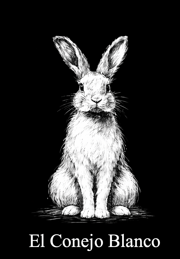 logo de conejo con fondo negro